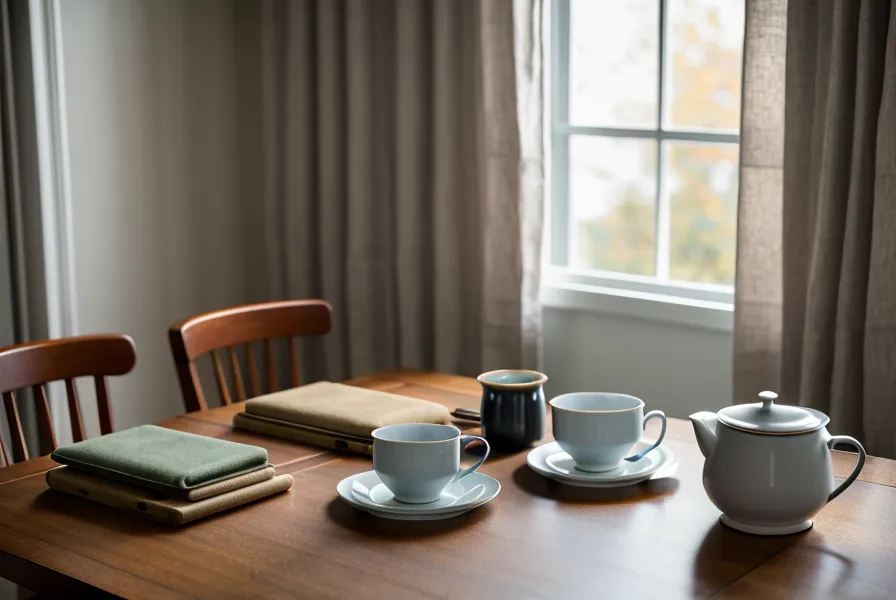 Alte Teetasse neben einem Stift als Zeichen ruhiger Reflexion in der beruflichen Neuorientierung